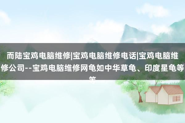 而陆宝鸡电脑维修|宝鸡电脑维修电话|宝鸡电脑维修公司--宝鸡电脑维修网龟如中华草龟、印度星龟等